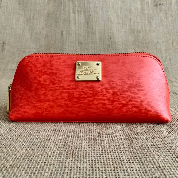 Lauren Ralph Lauren Handbags - RALPH LAUREN Cosmetic Make-up Bag Triangle Orange